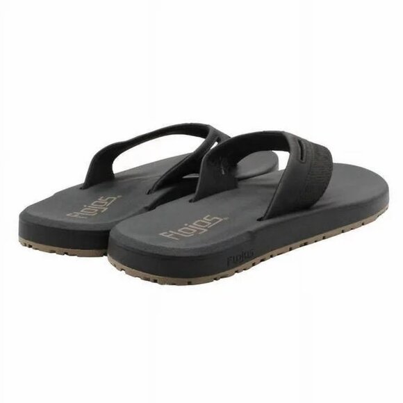 Flojos Men's Flip Flops Sandals Shoes Black, Size 9 (New) - Picture 8 of 9